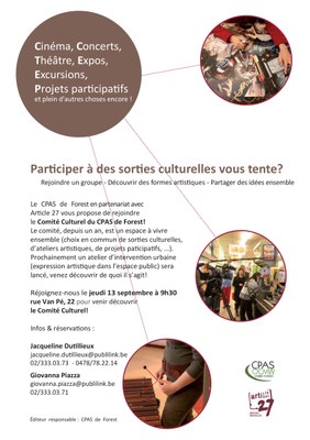 Comité Culturel 13 septembre Flyers